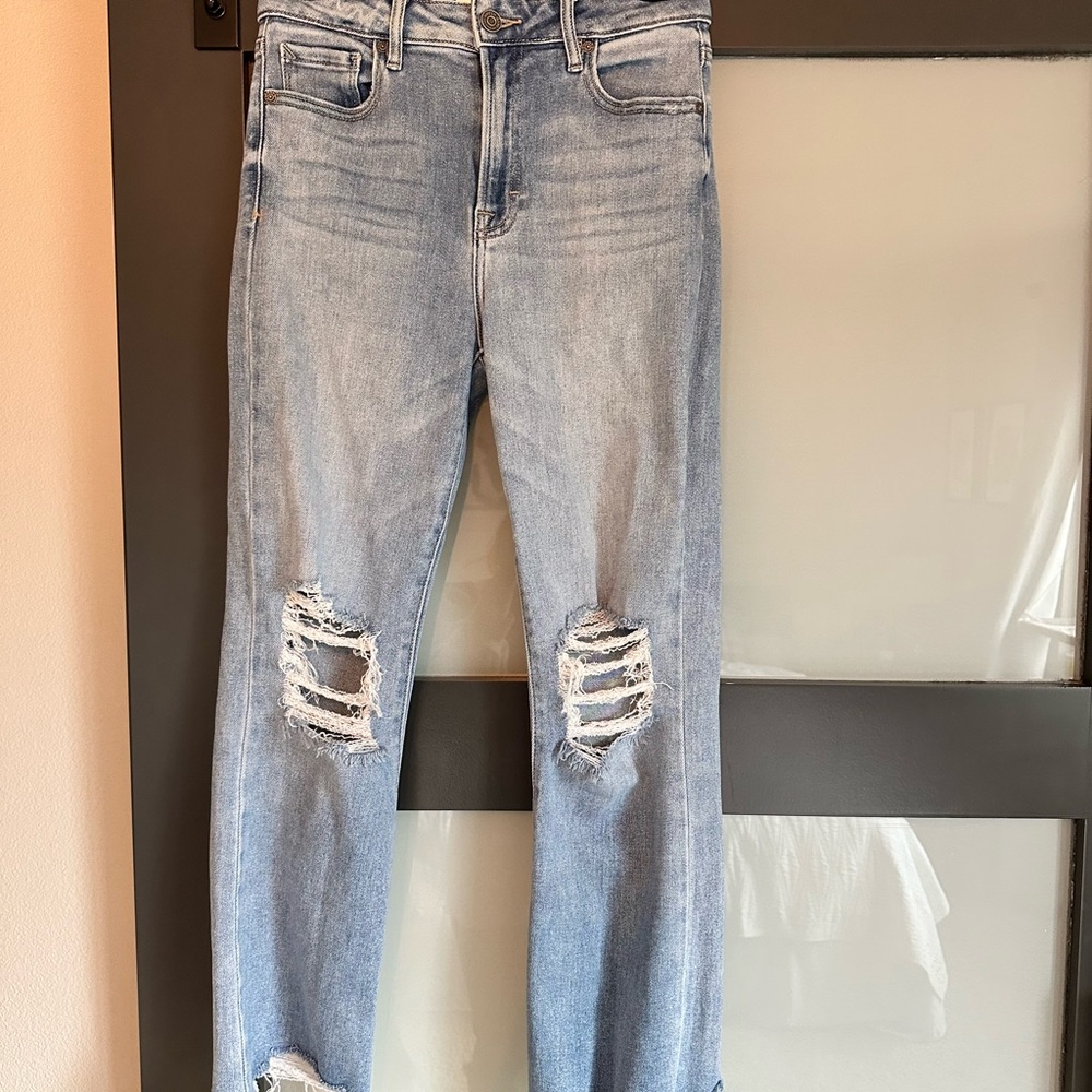 Hidden Distressed Cropped Flare